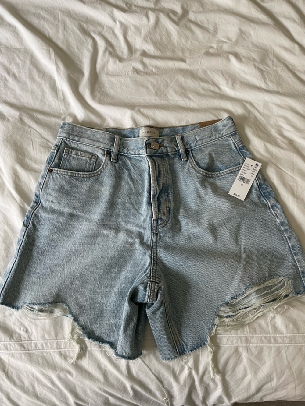 Pacsun High Rise Relaxed Cutoff Jean Short